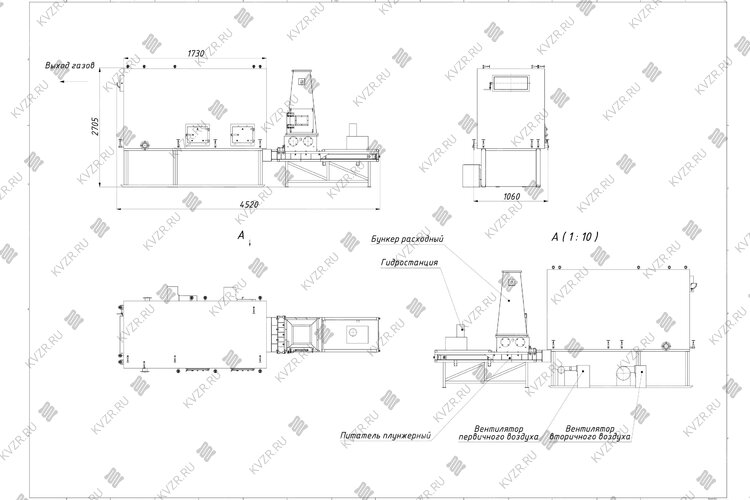 Котел на опилках 300 кВт чертеж