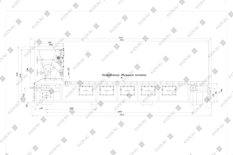 Топка с ленточным полотном ТЛПХ-1.4/6.0 чертеж