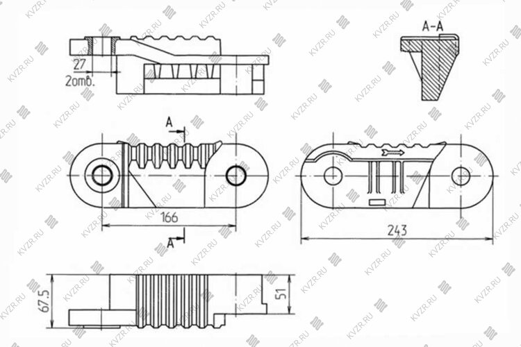 Чертеж колосника крайнего левого 00.1603.036 (Т 328.01.03.00.001)
